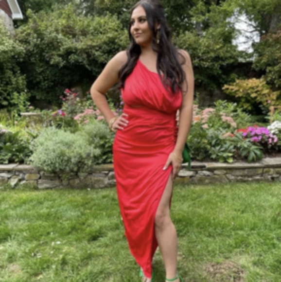Red One Shoulder Dresses Under $50